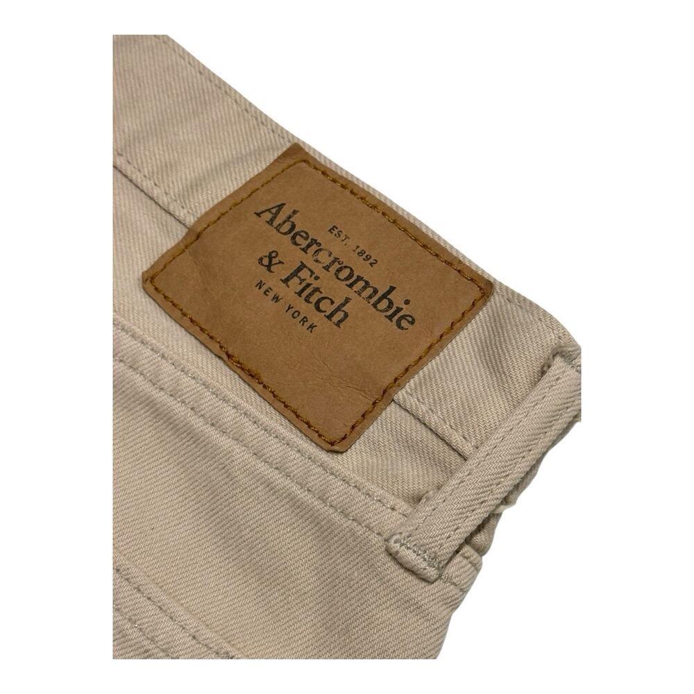 Abercrombie & Fitch Men 34x32 Tan Button Fly Slim Straight Leg Jeans Casual - Picture 8 of 10